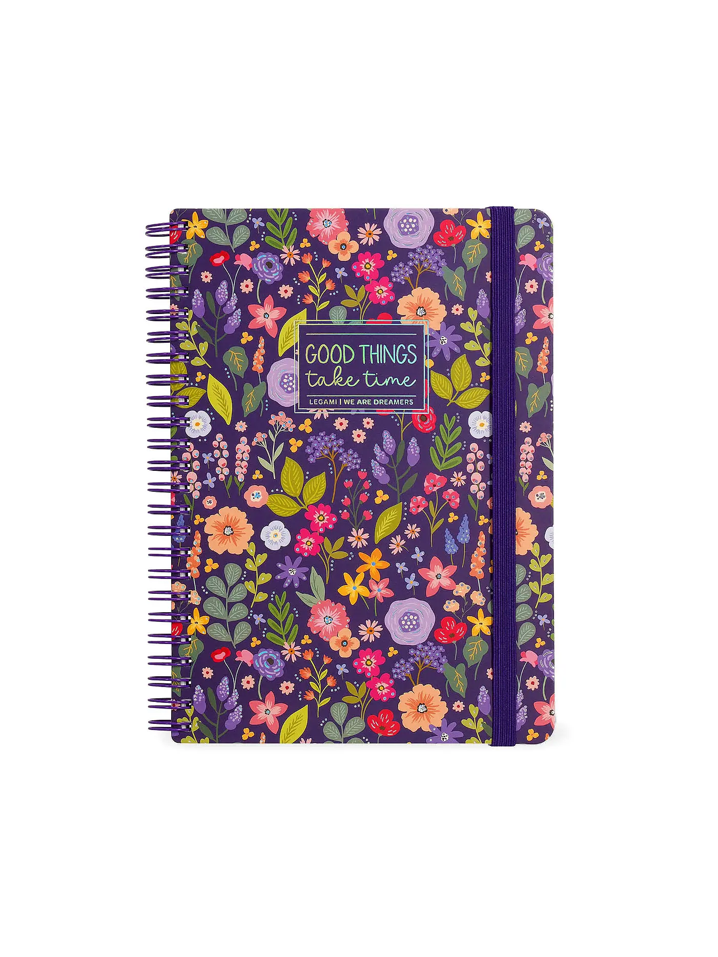LEGAMI | Liniertes Notizbuch -Maxi - Spiralbindung - A4-Format FLOWERS | 